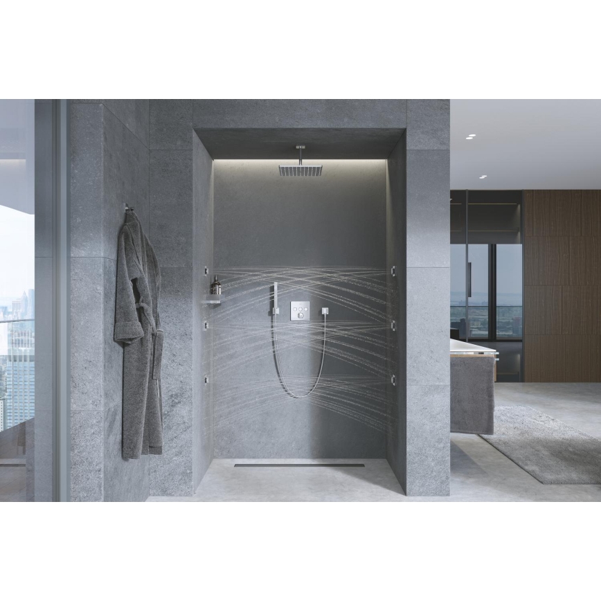 GROHE 27693000 - Support mural pour douchette EUPHORIA CUBE chromé brillant