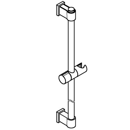 GROHE 277242431 - Barre de douche VITALIO UNIVERSAL 600 mm noire