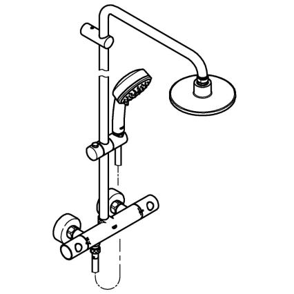 GROHE 27922000 - Système de douche TEMPESTA COSMOPOLITAN 160 mm chrome brillant