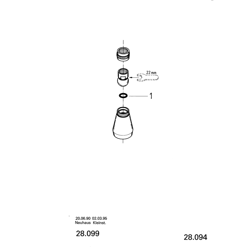 GROHE 28094000 - Tête de douche Ø 50 mm, finition chromée brillante