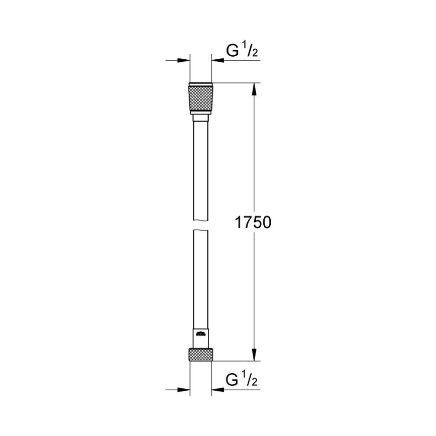 GROHE 28388GL0 - Flexible de douche SILVERFLEX 1750 mm, finition dorée brossée