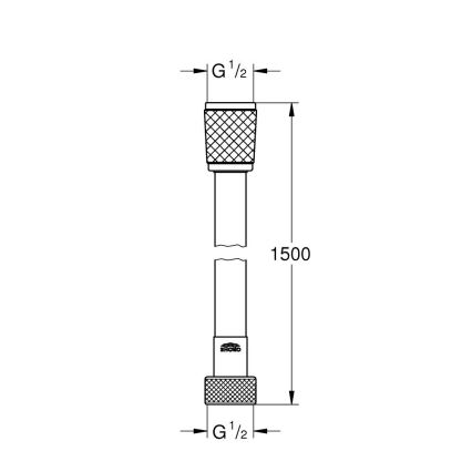 GROHE 28743002 - Flexible de douche VITALIOFLEX COMFORT 1500 mm
