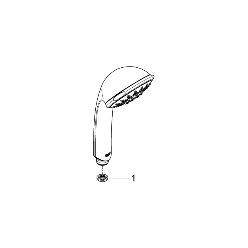 GROHE 28796000 - Douchette RELEXA 100 Five 100 mm, chrome brillant