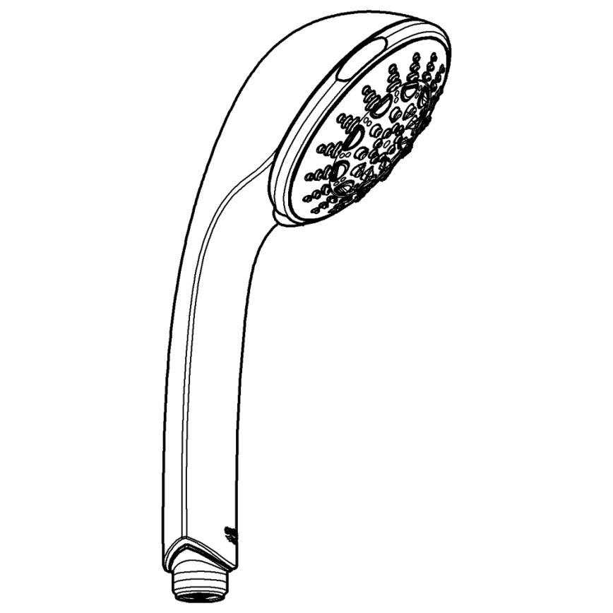 GROHE 28796000 - Douchette RELEXA 100 Five 100 mm, chrome brillant