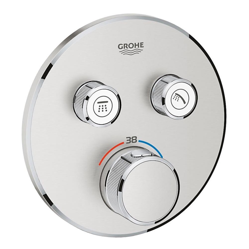 GROHE 29119DC0 - Mitigeur thermostatique GROHTHERM SMARTCONTROL en acier inoxydable