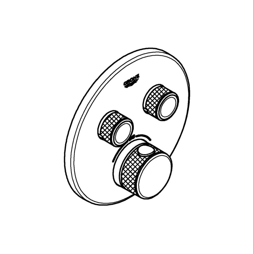 GROHE 29119GN0-Thermostat pour installation encastrée GROHTHERM SMARTCONTROL doré brossé