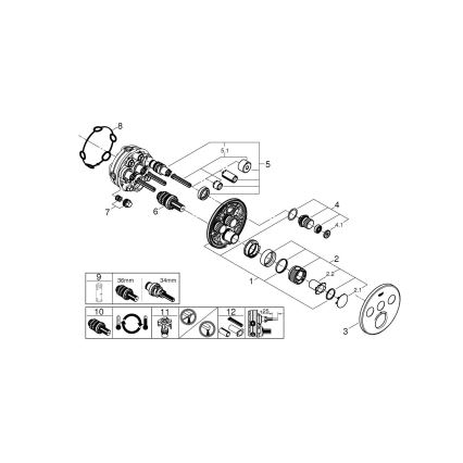 GROHE 29121GN0 - Mitigeur thermostatique de douche pour installation encastrée GROHTHERM SMARTCONTROL, finition dorée