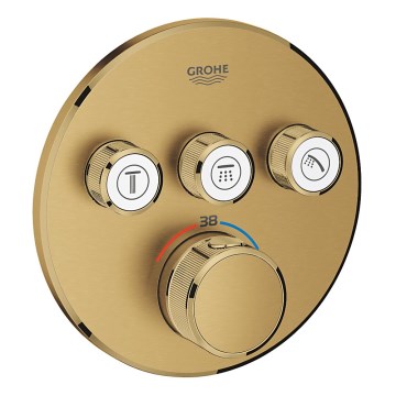 GROHE 29121GN0 - Mitigeur thermostatique de douche pour installation encastrée GROHTHERM SMARTCONTROL, finition dorée