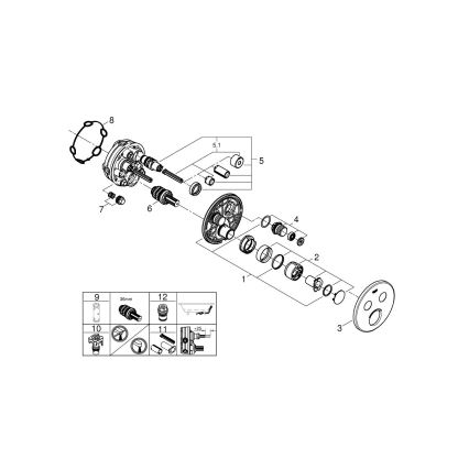 GROHE 29145000 - Cache pour mitigeur encastré SMARTCONTROL, chrome brillant