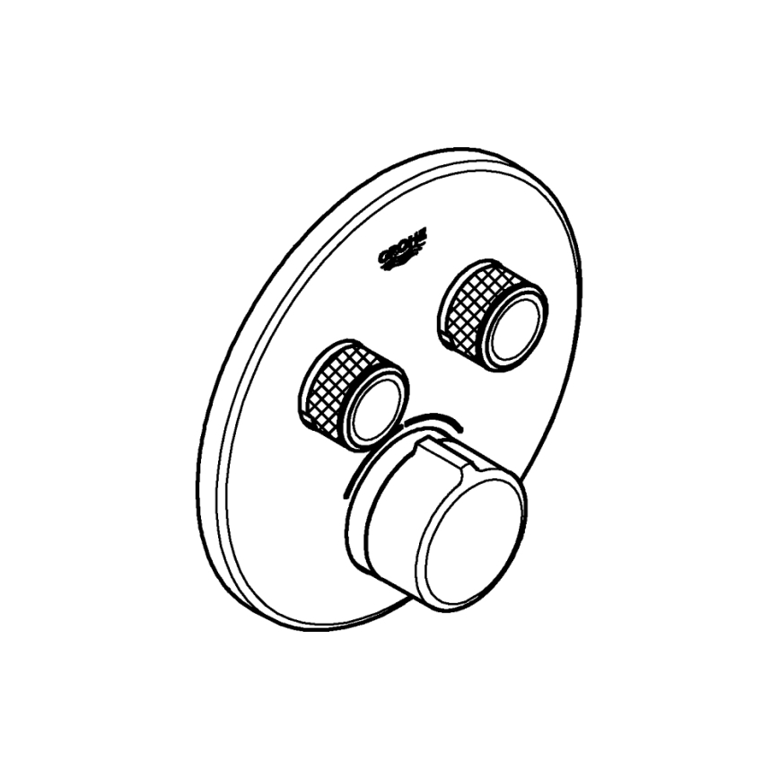 GROHE 29145000 - Cache pour mitigeur encastré SMARTCONTROL, chrome brillant