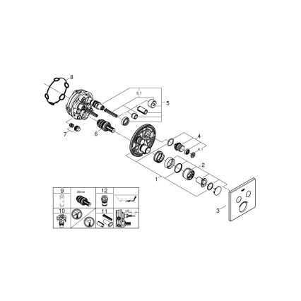 GROHE 29148000 - Cache pour mitigeur encastré SMARTCONTROL chromé brillant