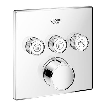 GROHE 29149000 - Enjoliveur pour mitigeur encastré SMARTCONTROL 158 × 158 mm chromé