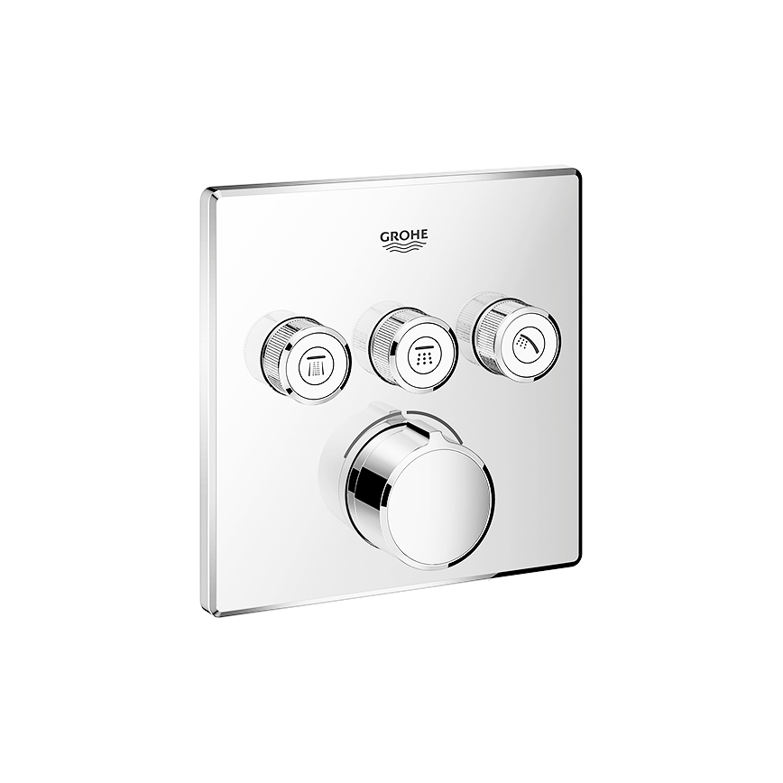 GROHE 29149000 - Enjoliveur pour mitigeur encastré SMARTCONTROL 158 × 158 mm chromé