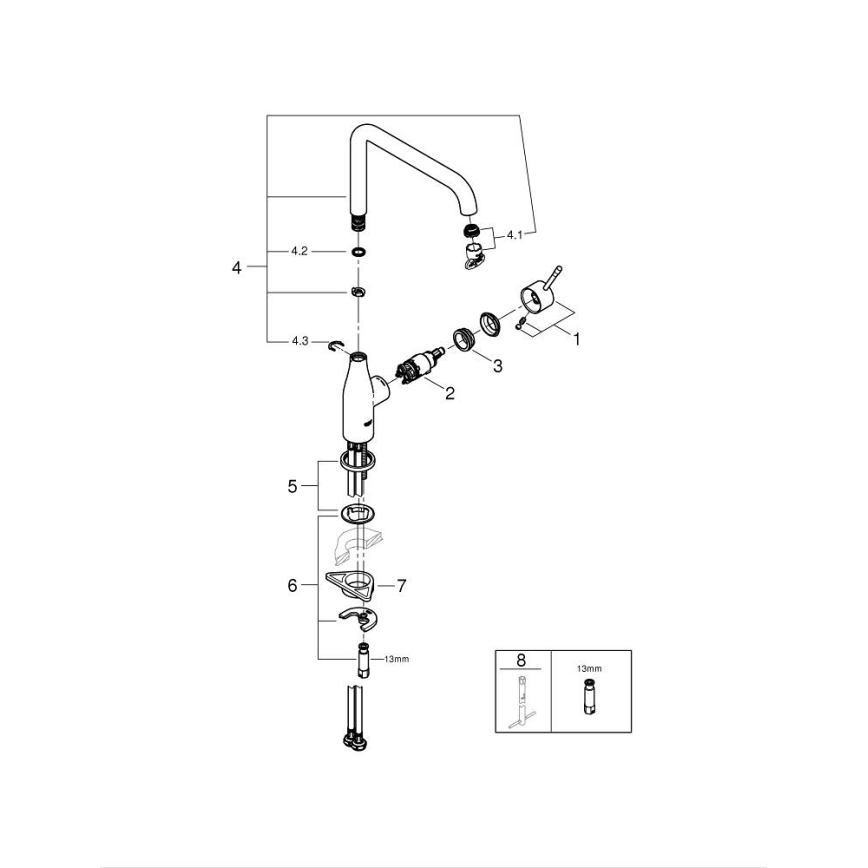 GROHE 30269GN0 - Mitigeur d'évier ESSENCE, finition dorée
