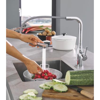 GROHE 30270000 - Mitigeur d'évier ESSENCE 348 mm Chrome brillant