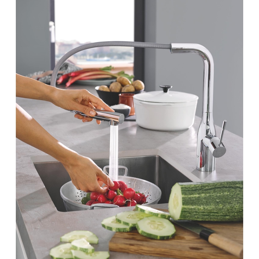 GROHE 30270000 - Mitigeur d'évier ESSENCE 348 mm Chrome brillant