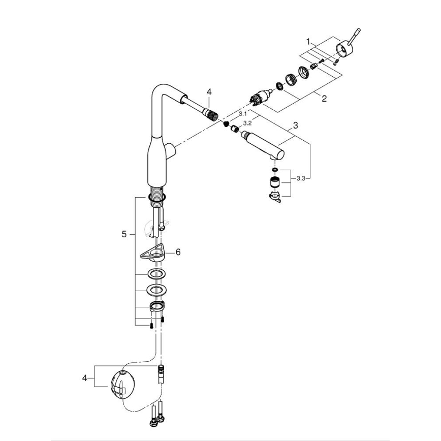 GROHE 30270AL0 - Mitigeur pour évier ESSENCE graphite