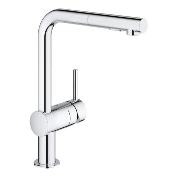 GROHE 30274000 - Mitigeur pour évier à bec en L, finition chrome brillant