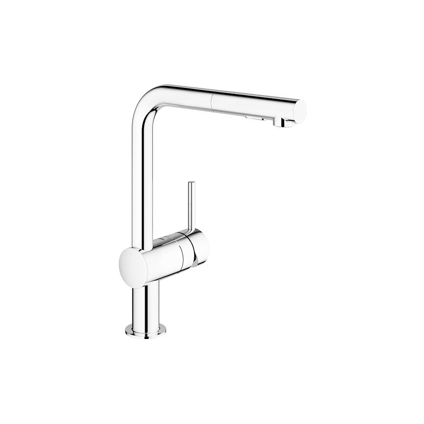 GROHE 30274000 - Mitigeur pour évier à bec en L, finition chrome brillant
