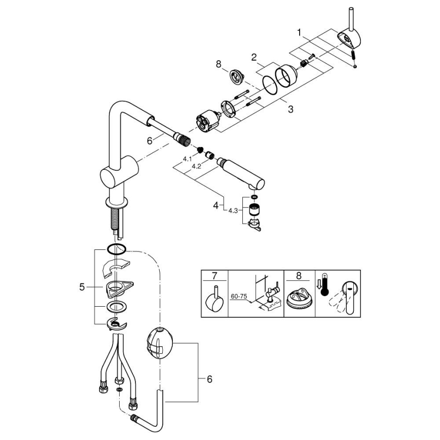 GROHE 30274GN0 - Mitigeur d'évier A doré
