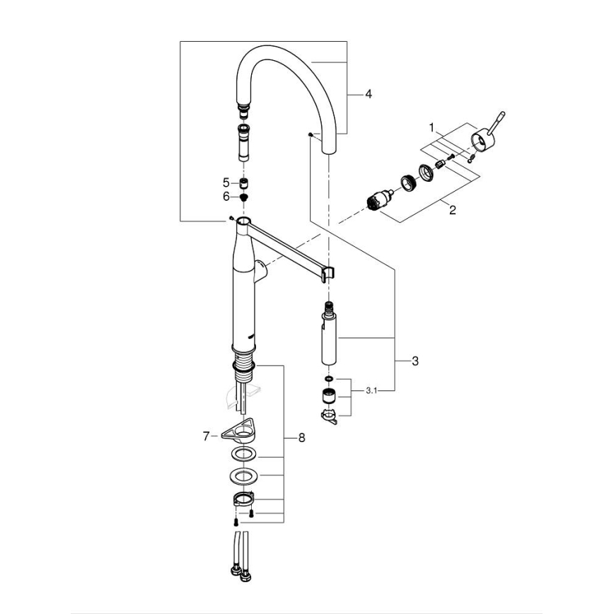 GROHE 30294A00 - Mitigeur d'évier ESSENCE graphite
