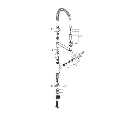 GROHE 30361000 - Mitigeur d'évier GET 455 mm chrome brillant