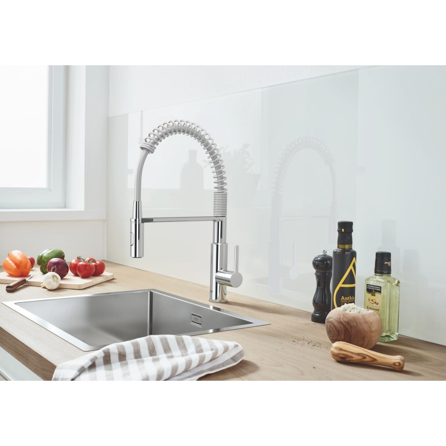 GROHE 30361000 - Mitigeur d'évier GET 455 mm chrome brillant