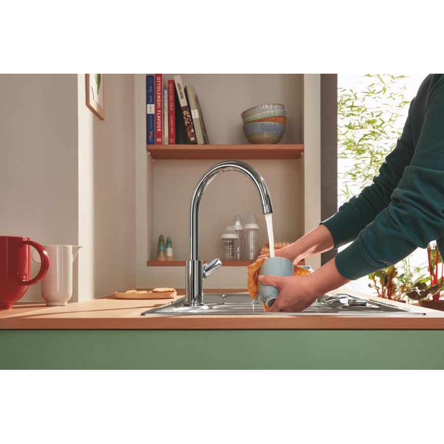 GROHE 30529001 - Mitigeur d'évier START EDGE, chromé brillant