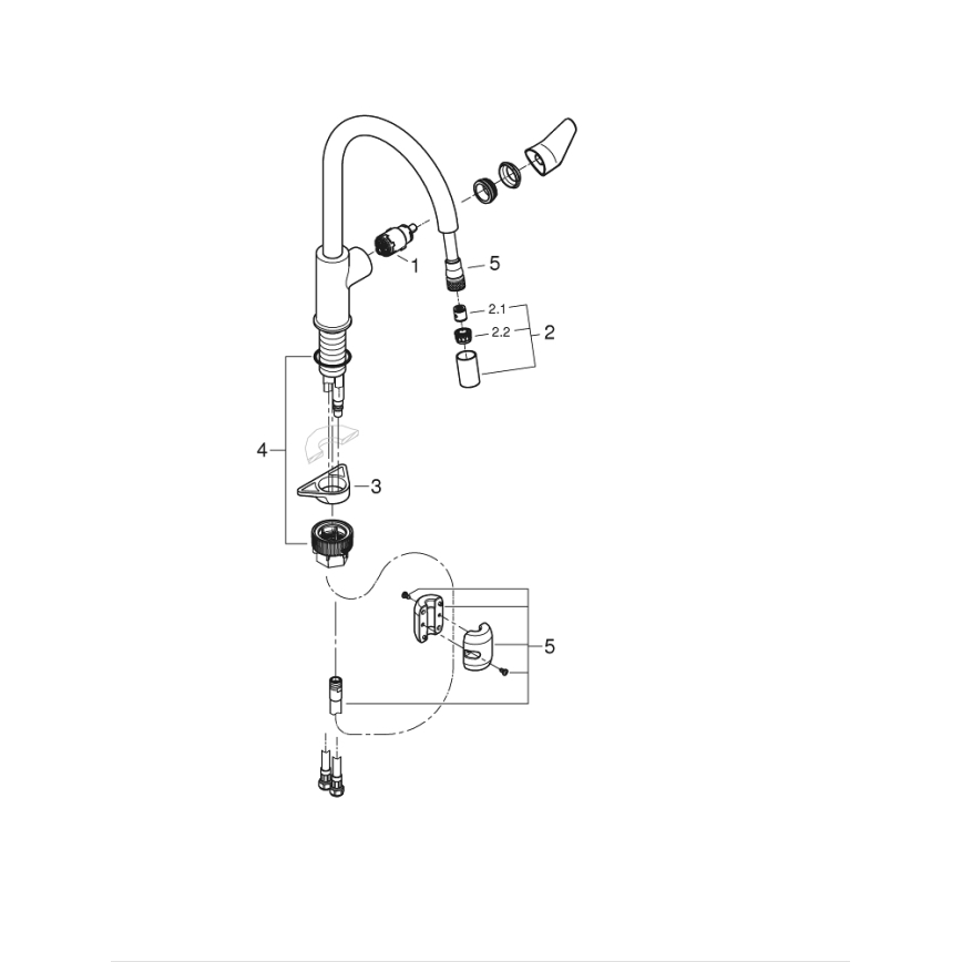 GROHE 30562000 - Mitigeur d'évier START CURVE 357 mm chrome brillant