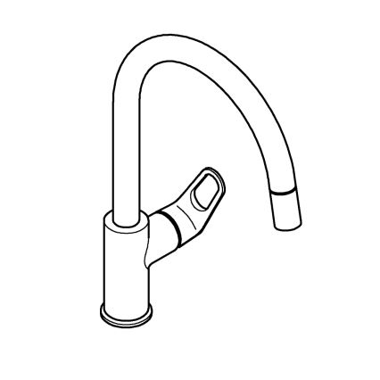 GROHE 30569000 - Mitigeur d'évier START FLOW 357 mm chrome brillant