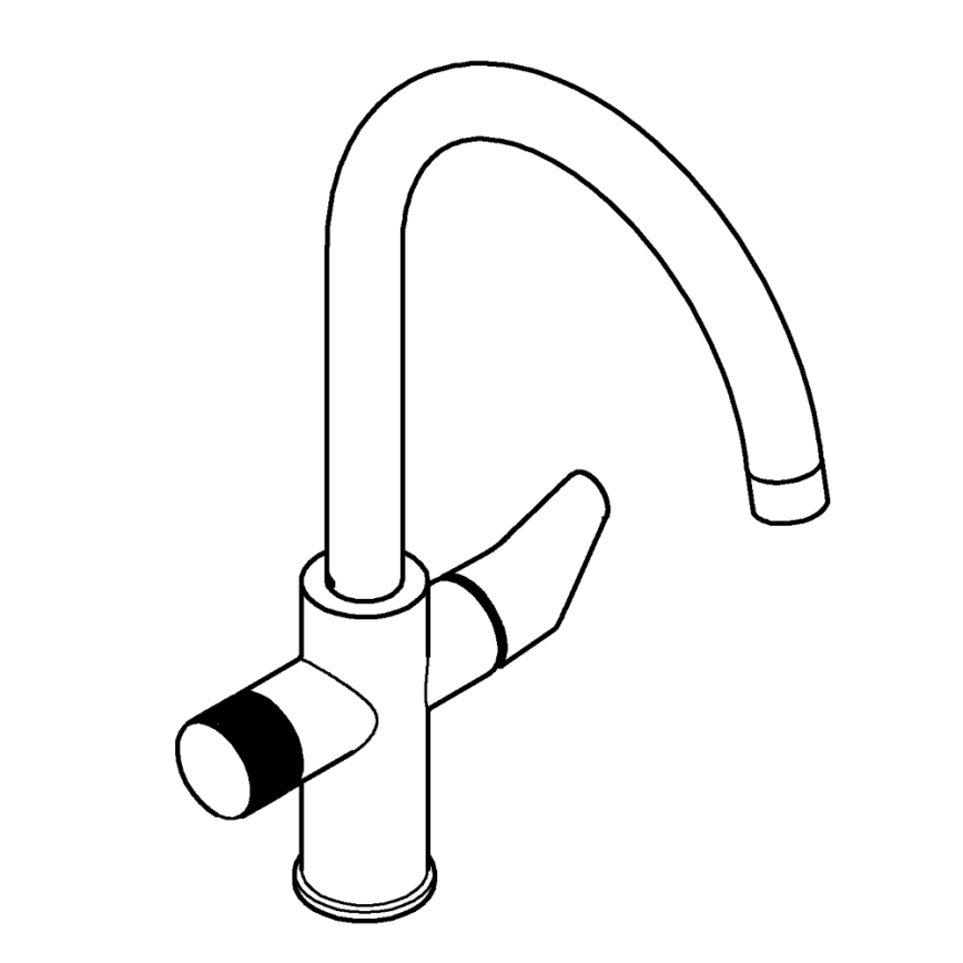 GROHE 30592000 - Mitigeur d'évier BLUE PURE StartCurve 411 mm chromé brillant