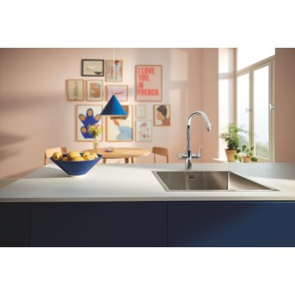 GROHE 30592000 - Mitigeur d'évier BLUE PURE StartCurve 411 mm chromé brillant