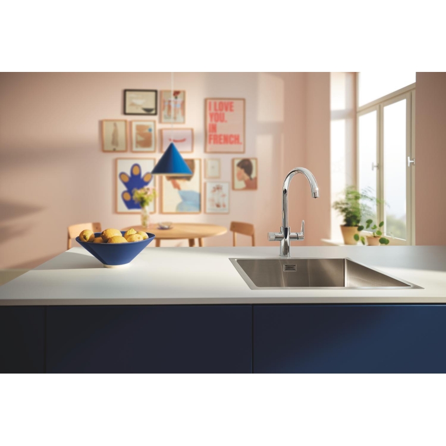 GROHE 30592000 - Mitigeur d'évier BLUE PURE StartCurve 411 mm chromé brillant