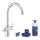 GROHE 30593000 - Mitigeur d'évier BLUE PURE, bec en C, chrome poli