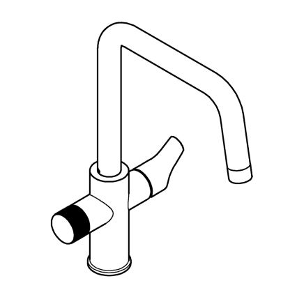 GROHE 30595DC0 - Mitigeur d'évier BLUE PURE en acier inoxydable