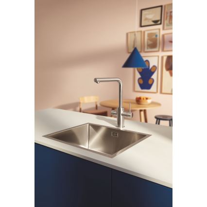 GROHE 30601DC0 - Mitigeur pour évier BLUE PURE avec douchette extractible en acier inoxydable