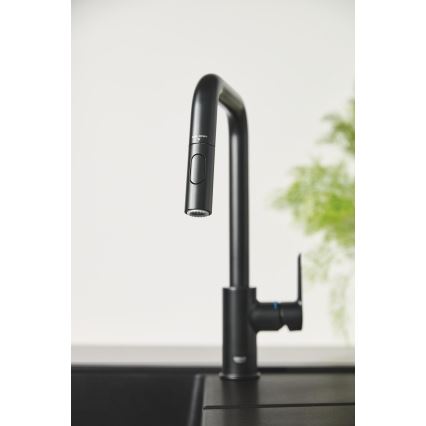 GROHE 306312430 - Mitigeur d'évier QUICKFIX START 362 mm noir