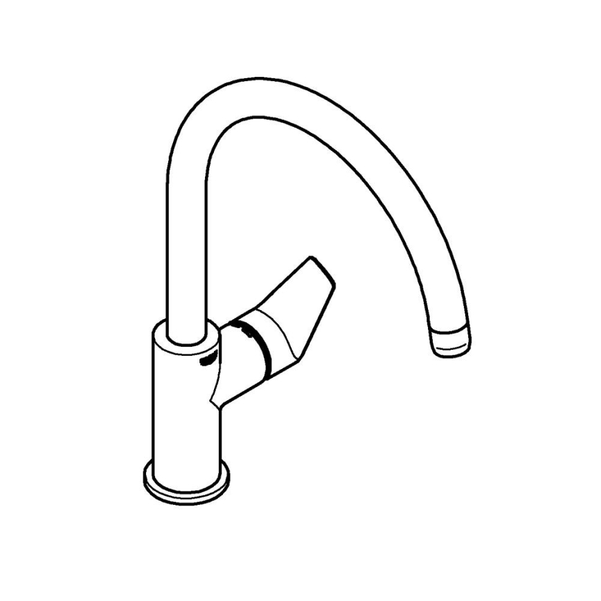 GROHE 31233001 - Mitigeur d'évier START, chrome brillant
