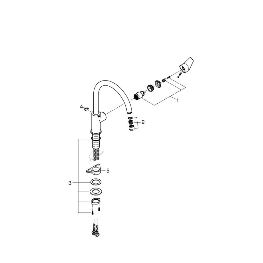GROHE 31233001 - Mitigeur d'évier START, chrome brillant