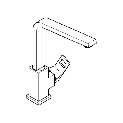 GROHE 31255000 - Mitigeur pour évier EUROCUBE, chrome brillant