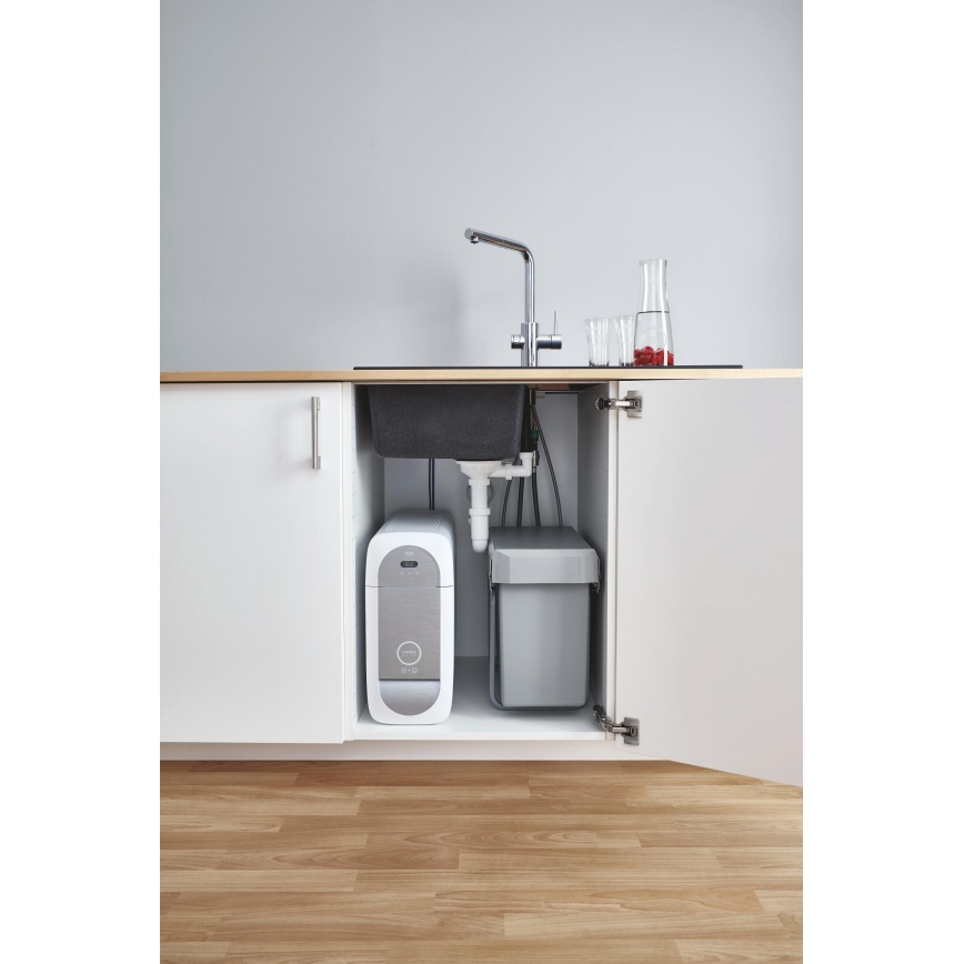 GROHE 31454001 - Mitigeur d'évier BLUE HOME, bec en L, chrome brillant