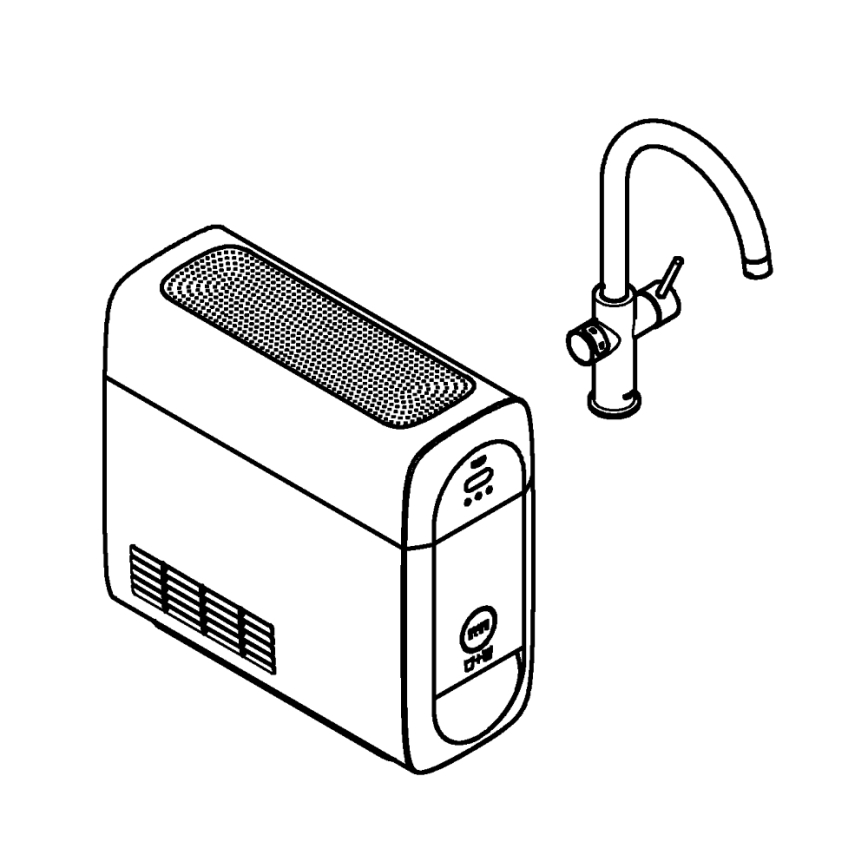 GROHE 31455001 - Mitigeur de cuisine BLUE HOME chromé brillant