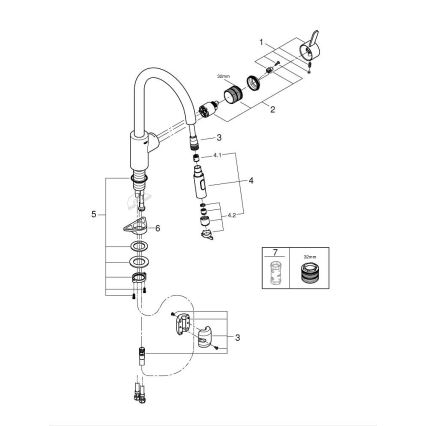 GROHE 31481001 - Mitigeur d'évier EUROSMART COSMOPOLITAN chromé brillant