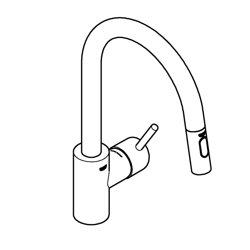 GROHE 31483DC2 - Mitigeur d'évier CONCETTO en inox