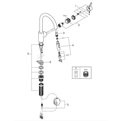 GROHE 31484001 - Mitigeur pour évier GET, chrome poli