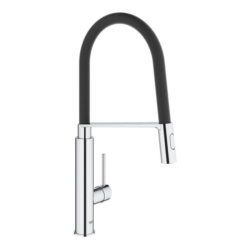 GROHE 31491000 - Mitigeur d'évier CONCETTO avec douchette professionnelle chrome brillant