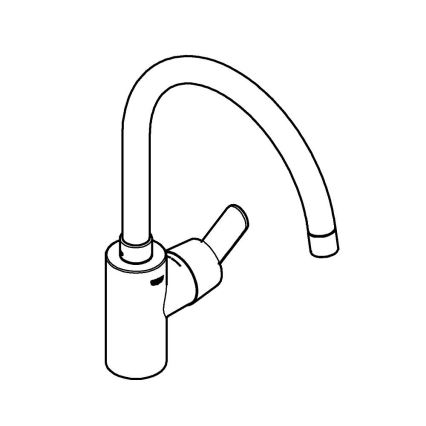GROHE 31494001 - Mitigeur d'évier GET, chrome brillant