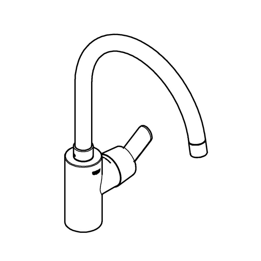 GROHE 31494001 - Mitigeur d'évier GET, chrome brillant