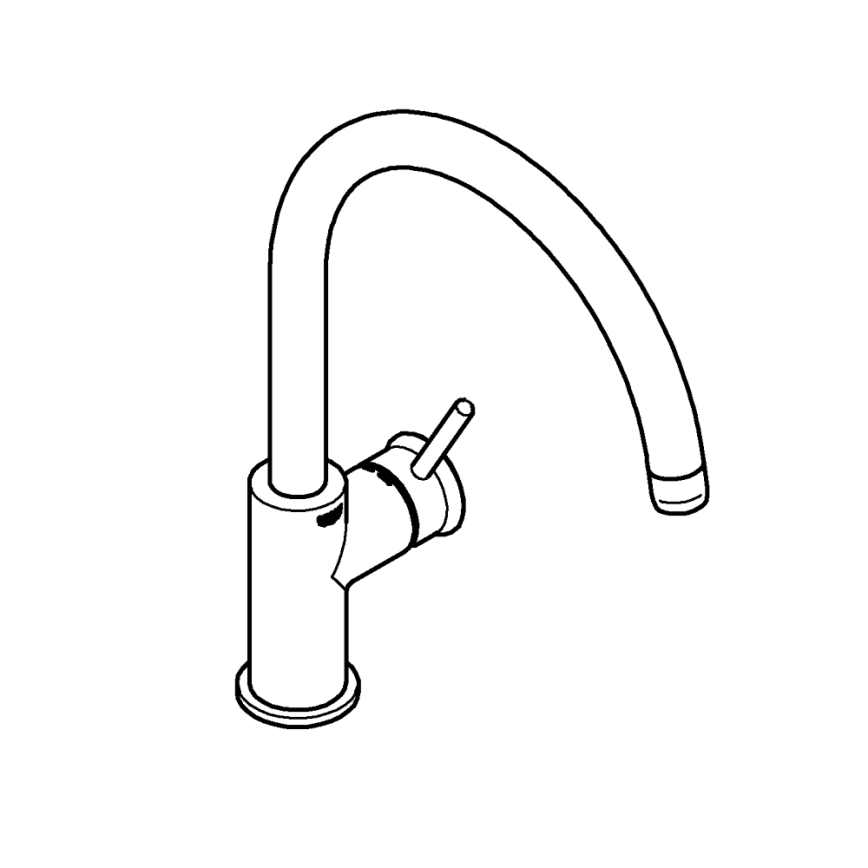 GROHE 31553001 - Mitigeur d'évier START CLASSIC, chrome brillant