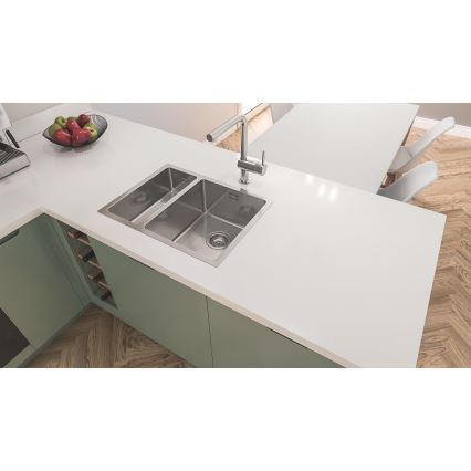GROHE 31576SD1 - Évier de cuisine K700U 595 × 450 mm en acier inoxydable